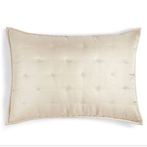 (x2)Hotel Collection Glint Quilted‎ KING Sham Soft Gold